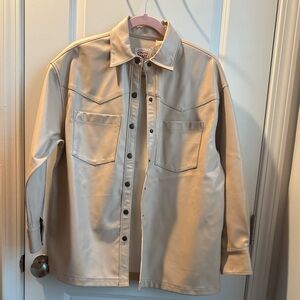 Levi's Cream Leather Jacket